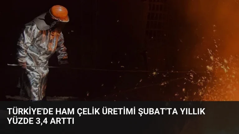 Türkiye’de Ham Çelik Üretimi Şubat’ta Yıllık Yüzde 3,4 Arttı
