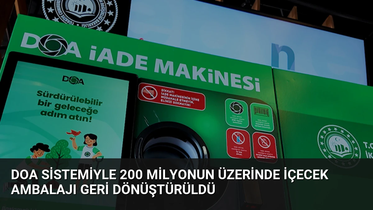 DOA Sistemiyle 200 Milyonun Üzerinde İçecek Ambalajı Geri Dönüştürüldü