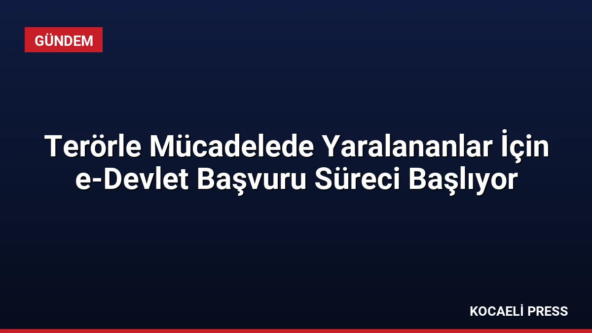 Terörle Mücadelede Yaralananlar İçin e-Devlet Başvuru Süreci Başlıyor