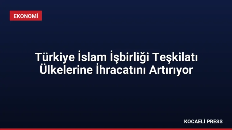 Türkiye İslam İşbirliği Teşkilatı Ülkelerine İhracatını Artırıyor