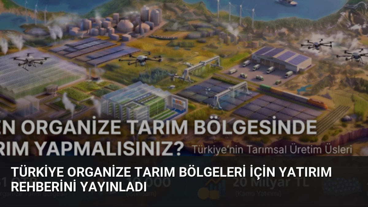 Türkiye Organize Tarım Bölgeleri İçin Yatırım Rehberini Yayınladı